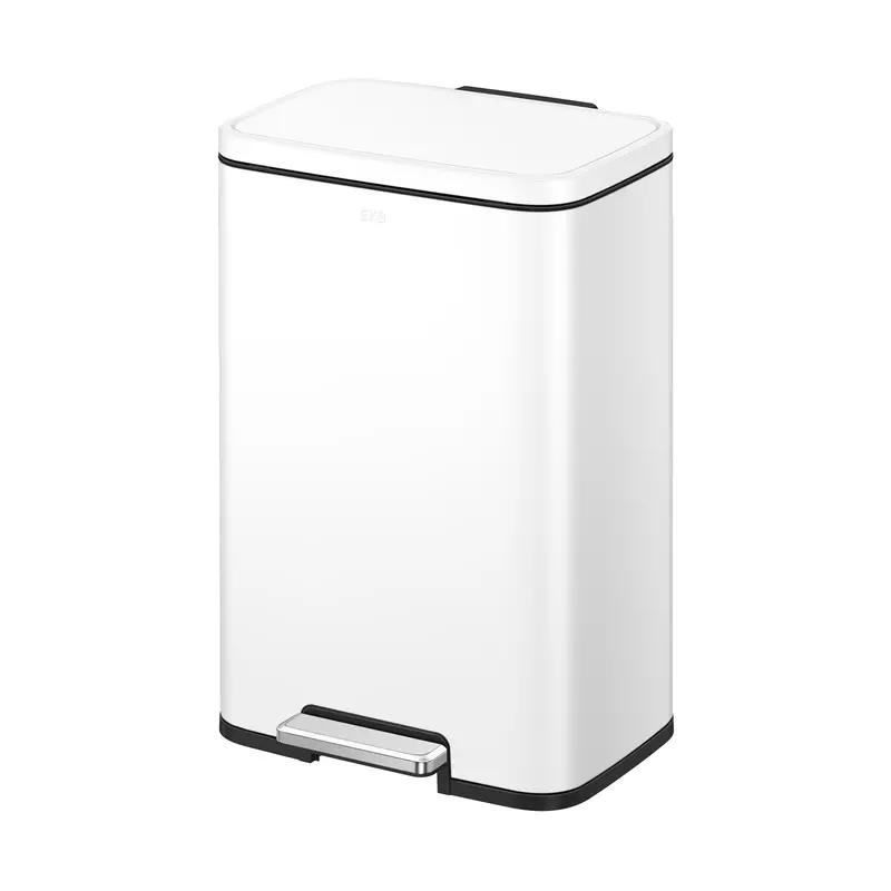 Madison Matte White Step Can With Liner – 50L (13.2 Gal) 1