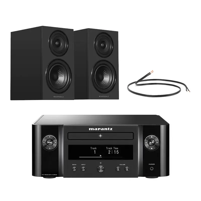 Marantz Melody X M-Cr612 Hi-Fi Music System With Wharfedale Diamond 12.1I Speakers – Black 1