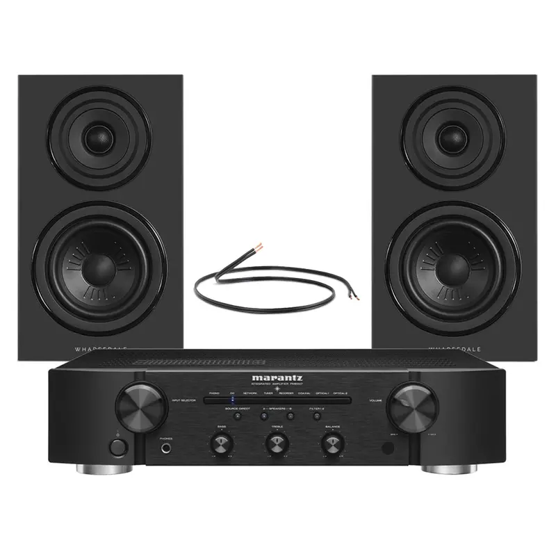 Marantz Pm6007 Hi-Fi Package – Integrated Amplifier + Wharfedale Diamond 12.1I Speakers (All-Black) 1