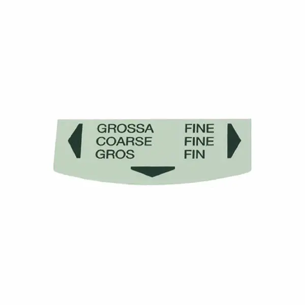 Mazzer Mini Grinder Coarse/Fine Adjustment Sticker Set 1