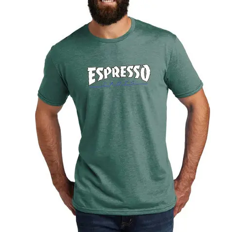 Men'S Thrash Metal Espresso Graphic T-Shirt – Forest Green 1