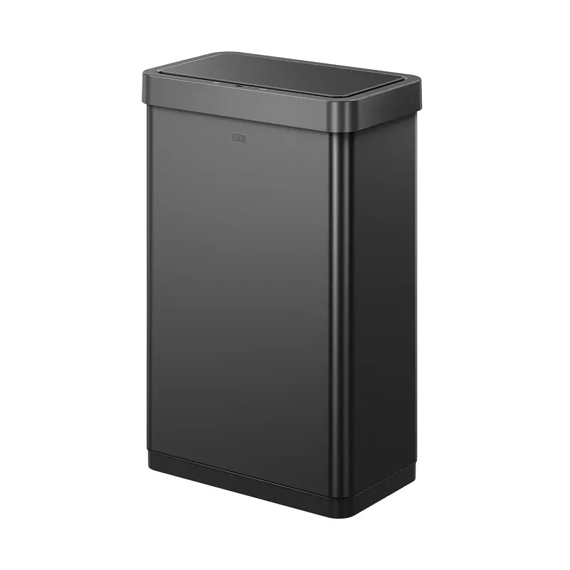 Mirage-X 80L Matte Black Motion-Sensor Trash Can – Touch-Free Operation 1