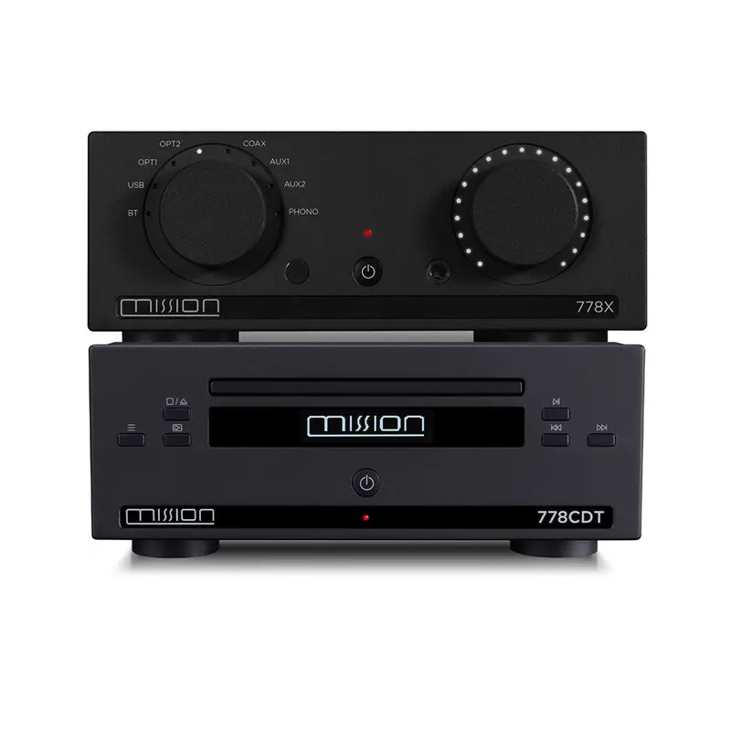 Mission 778X Stereo Amplifier & 778Cdt Cd Transport Hi-Fi Bundle – Black Finish 1