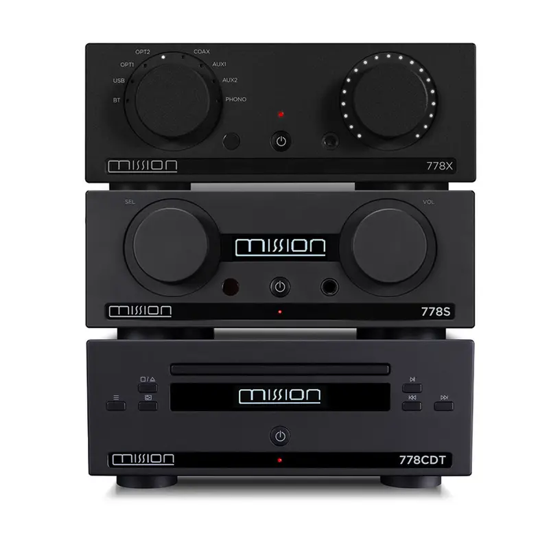 Mission 778X Stereo Amplifier Bundle – Includes 778S Streamer & 778Cdt Cd Transport (Black) 1