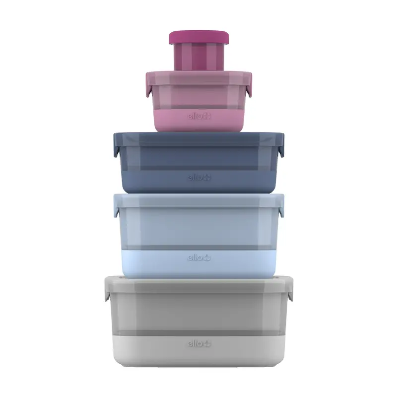 Mixed 5-Piece Set Of Soft-Bottom Plastic Food Storage Containers 1