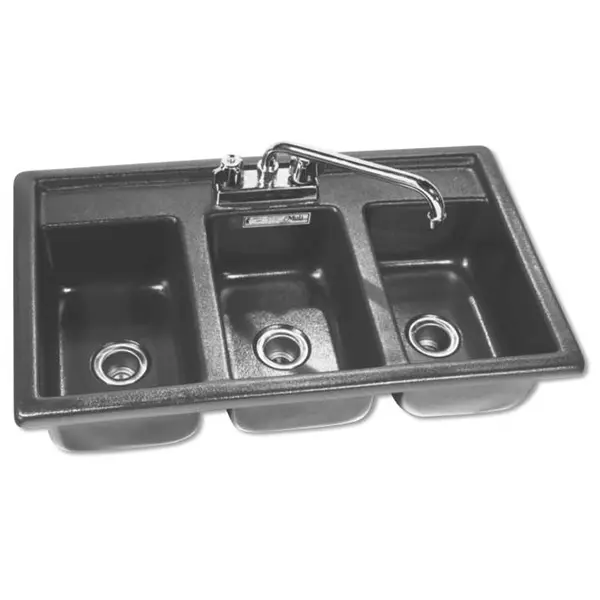 Moli Abs Three-Compartment Espresso Cart Sink – Nsf Certified 1