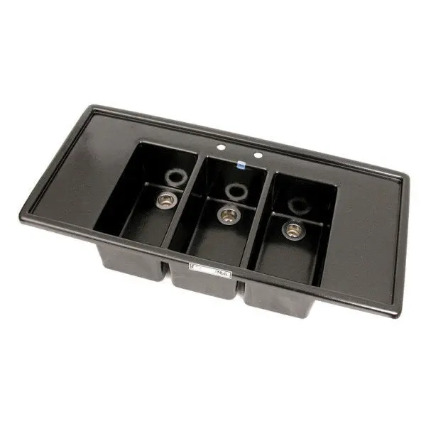 Moli Large Three-Compartment Abs Sink With Drain Boards – Nsf Certified 1