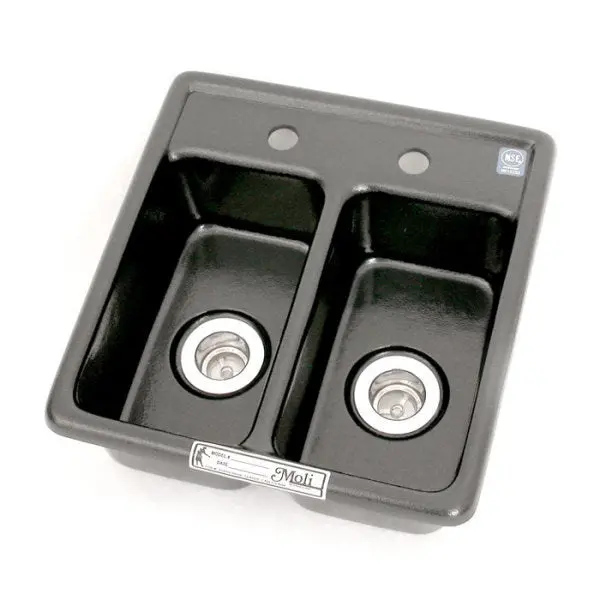 Moli Mini Double-Compartment Abs Espresso Cart Sink – Nsf Certified 1