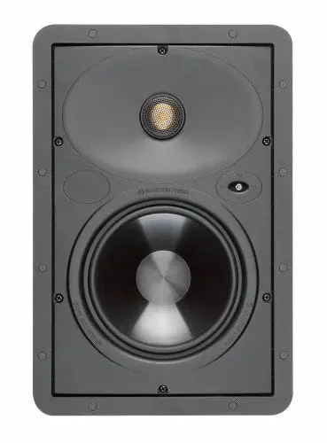Monitor Audio W165 In-Wall Speaker – Slim Profile Installation – Discreet Black Frame & Grille 1