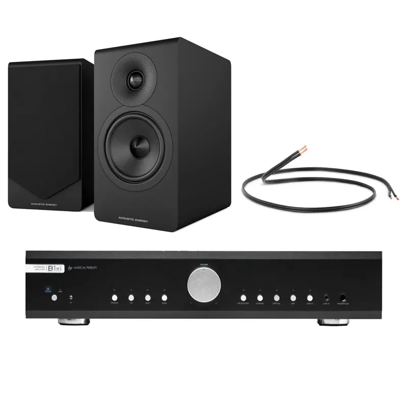Musical Fidelity B1Xi Integrated Amplifier With Acoustic Energy Ae300 Mk2 Speakers (Black) 1