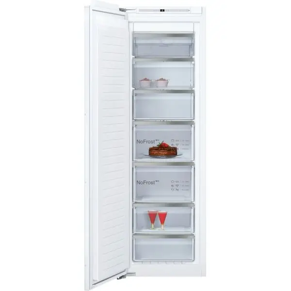 Neff Gi7815Ce0G Built-In Freezer – 177.2 Cm Height, 55.8 Cm Width, Soft-Close Flat Hinge 1