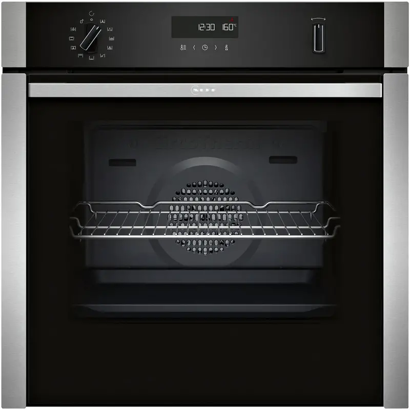 Neff N50 Slide&Hide Self-Cleaning Single Oven – B6Ach7An7B (Stainless Steel) 1