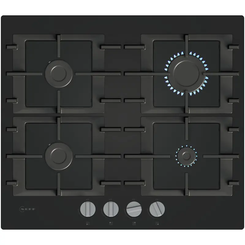 Neff T26Nkp4S0 N50 60Cm Black Tempered Glass Gas Hob 1