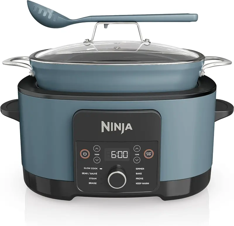 Ninja Foodi Mc1001Uk 8L 8-In-1 Slow Cooker – Sea Salt Grey 1