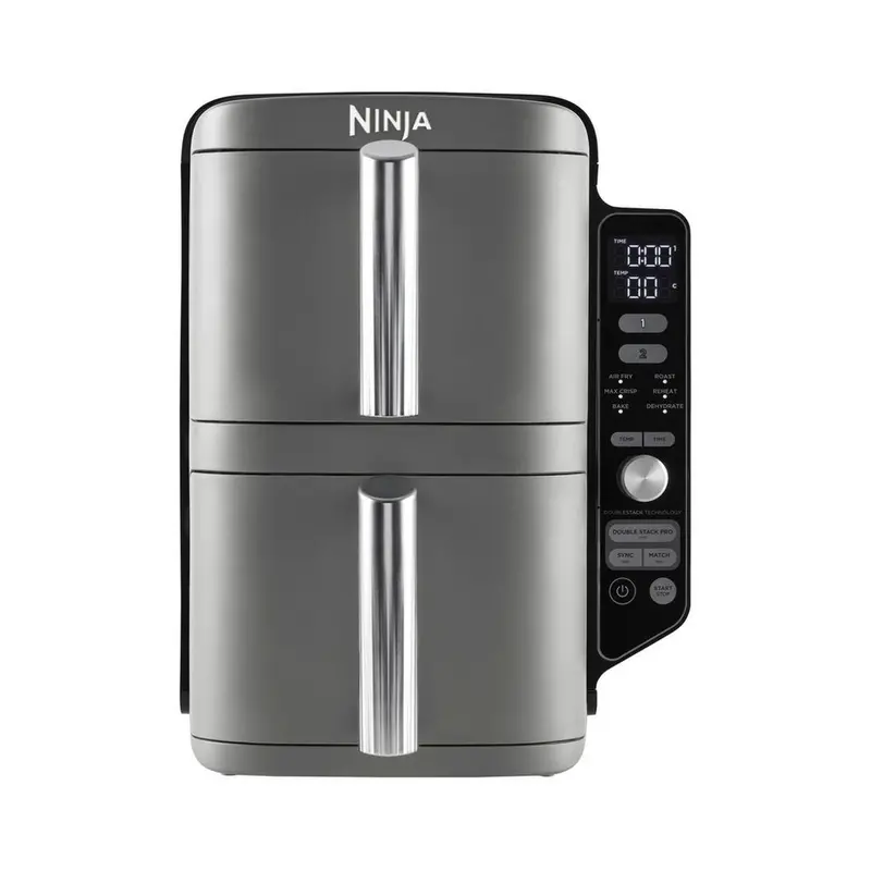 Ninja Sl400Uk Double-Stack Xl Air Fryer – 9.5L Dual Drawer, Grey Finish 1