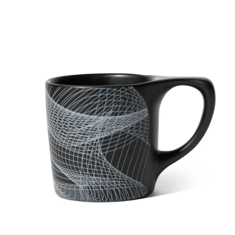 Notneutral × Chaim Machlev Lino Ceramic Mug – 10 Oz, Dots To Lines Black 1