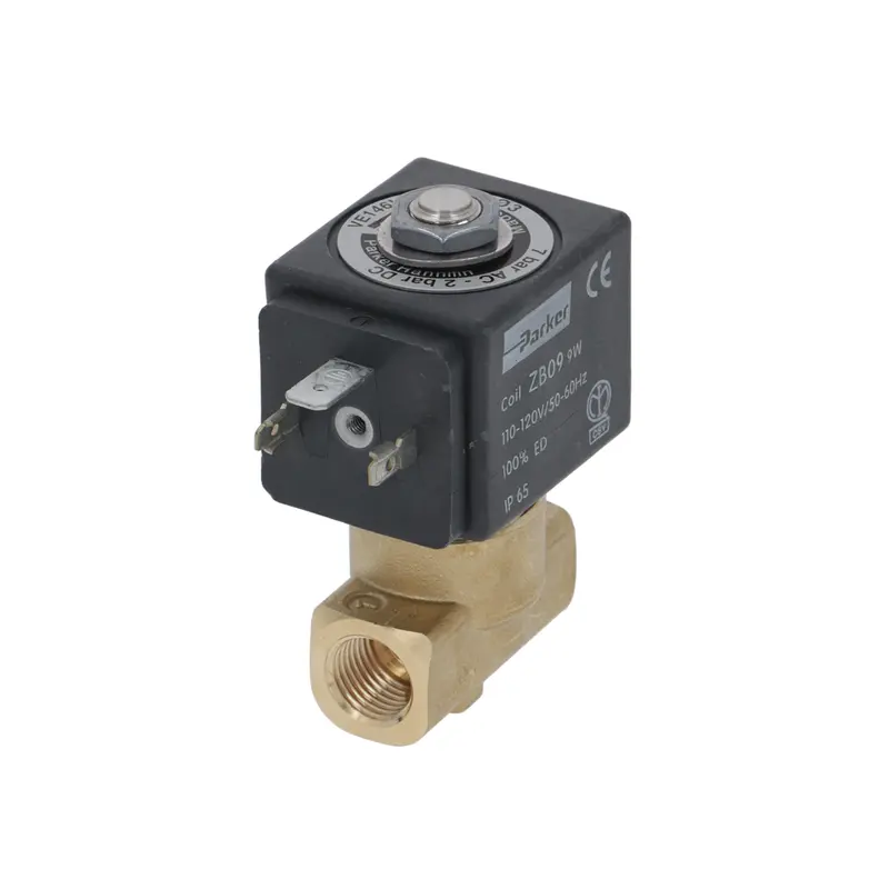 Parker Two-Way Solenoid Valve – 115V Ac, 50/60Hz, 9W, 1/4" Npt Inlet/Outlet 1