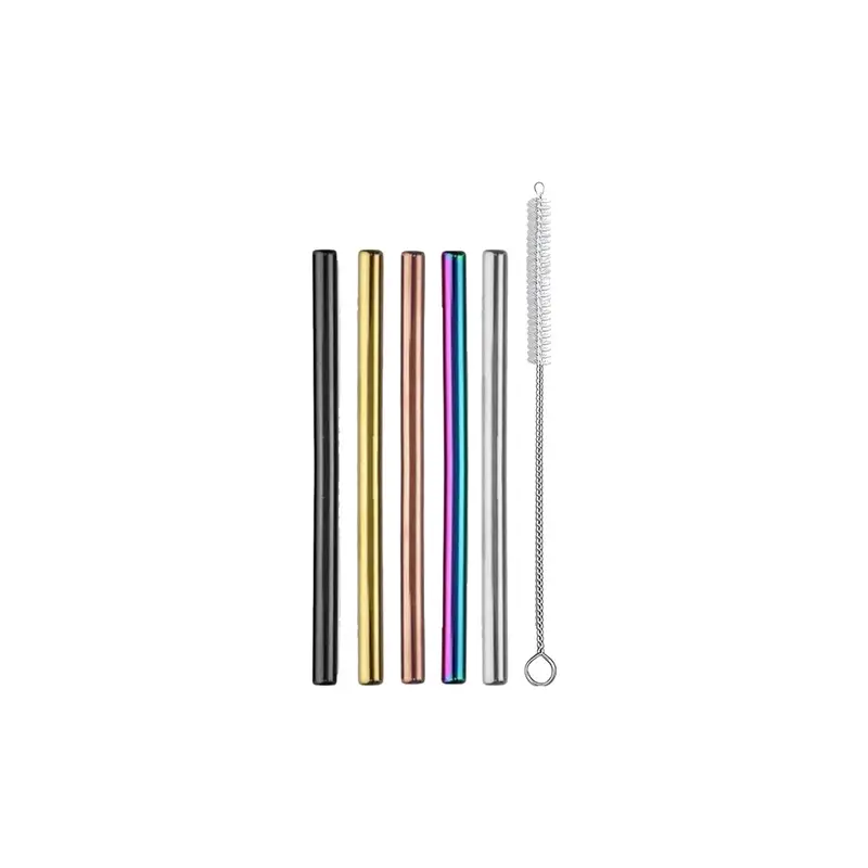 Premium Stainless Steel Cocktail Straws (5-Pack) 1