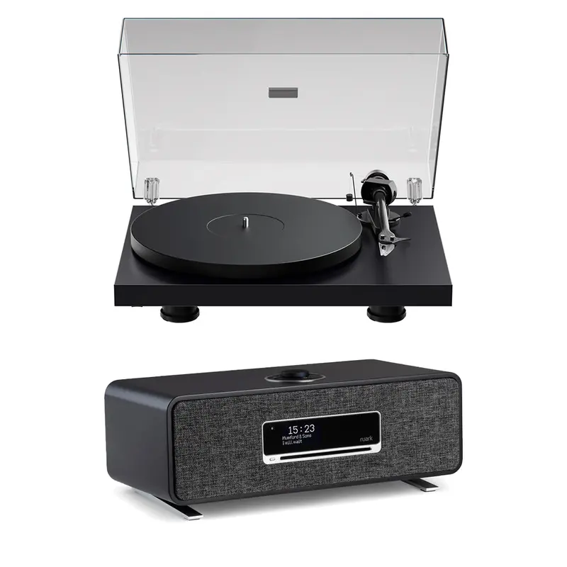Pro-Ject Debut Evo 2 Turntable & Ruark R3S Hi-Fi Combo – Satin Black + Charcoal 1