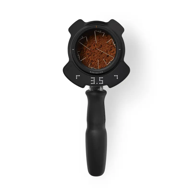 Puqpress Navigator Espresso Distribution Tool – Matte Black Finish 1