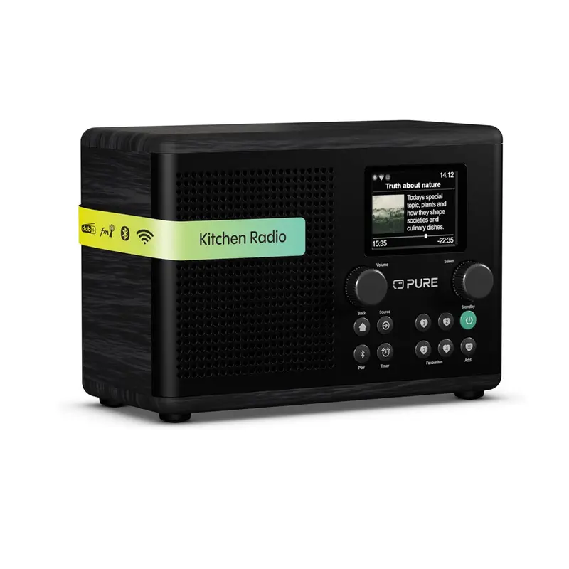 Pure Classic H4I Compact Dab+ Fm Internet Radio – Bluetooth, Black 1
