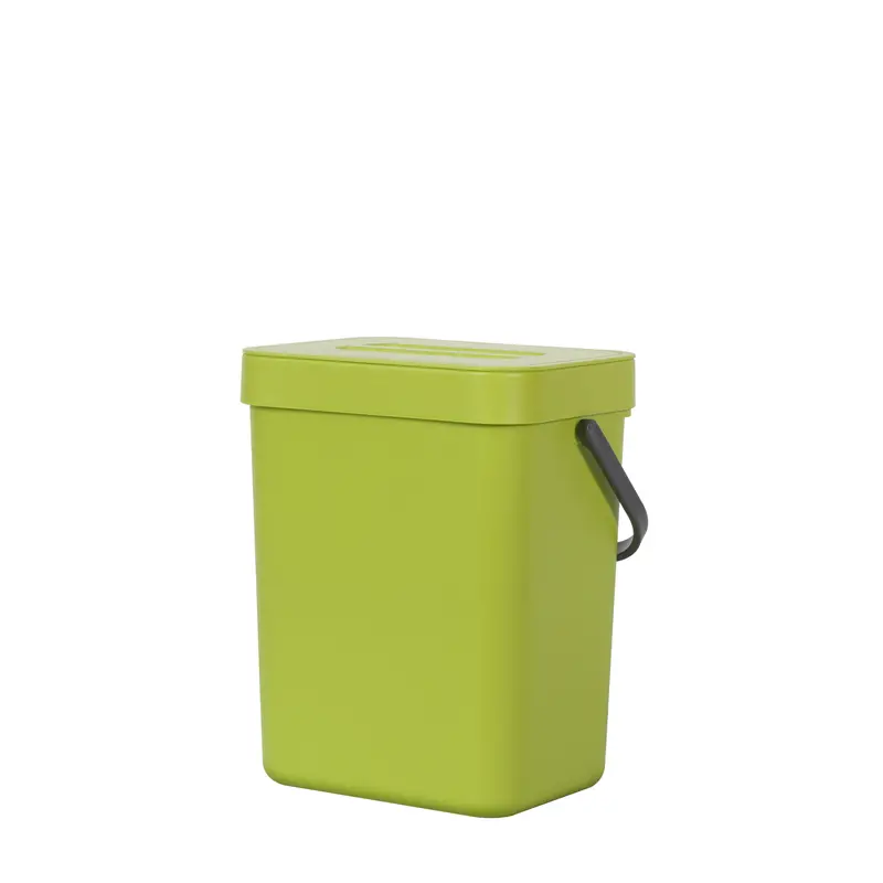 Puro Lime Green Compost Bin With Lid – 3L (0.79 Gal) 1