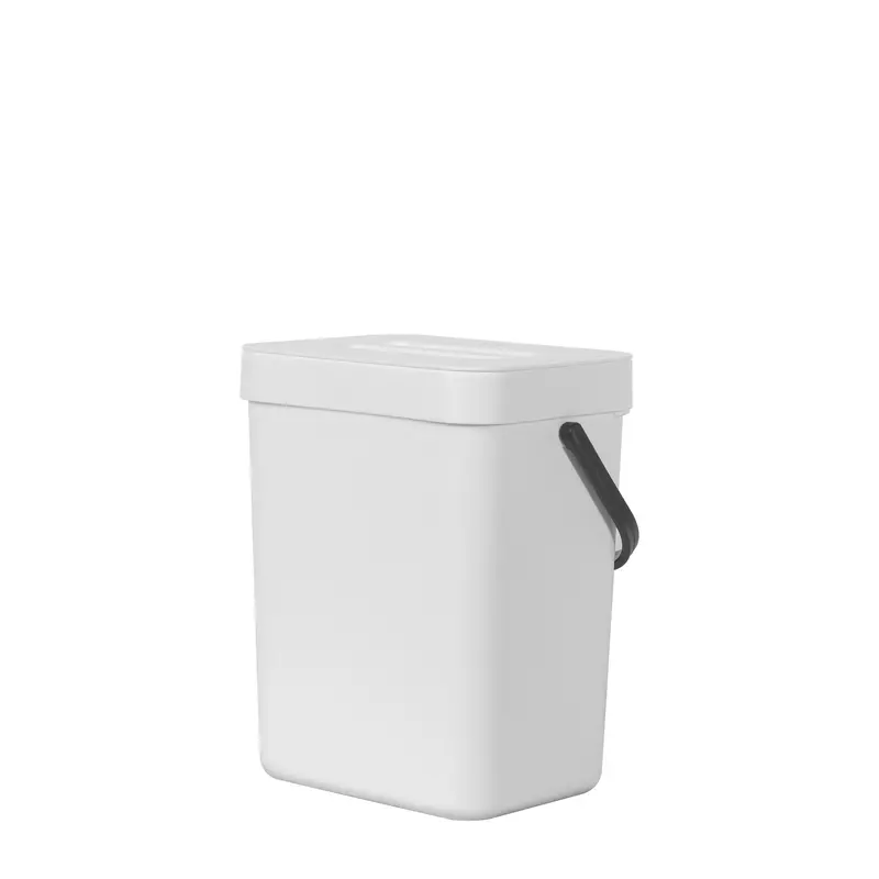 Puro White Compact Compost Bin With Lid – 3L (0.79 Gal) 1