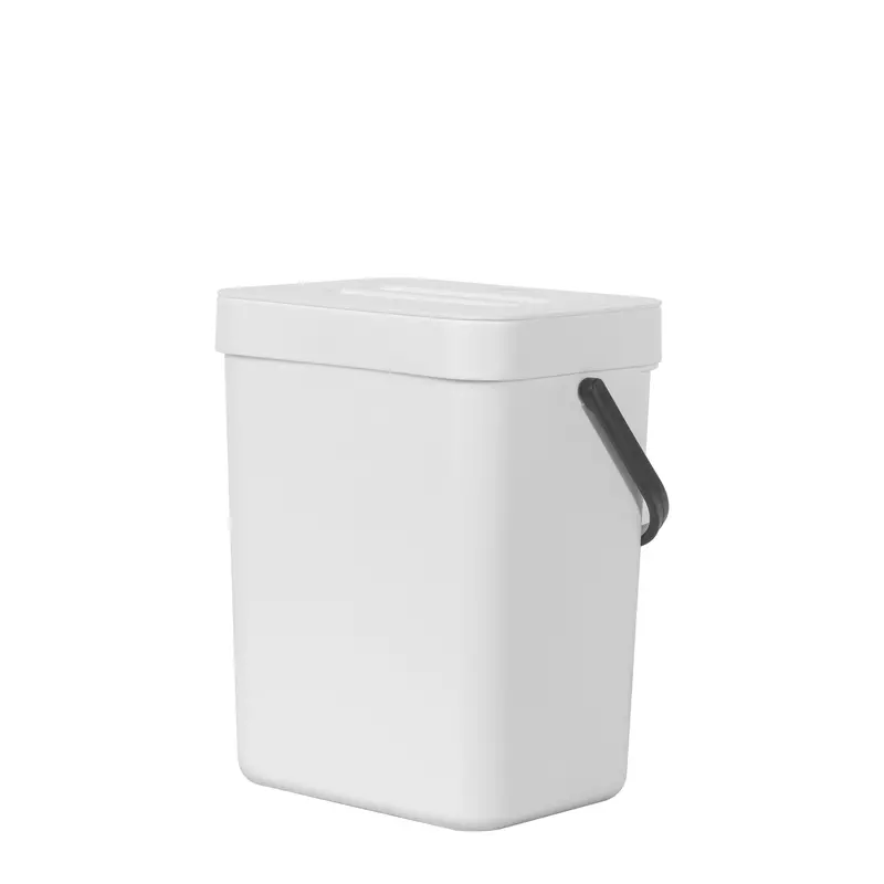 Puro White Compost Bin With Secure Lid – 5L (1.32 Gal) 1