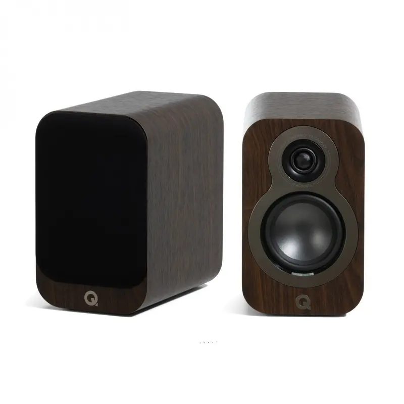 Q Acoustics 3010C Bookshelf Speakers – Claro Walnut Veneer (Pair) 1