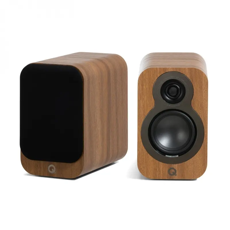 Q Acoustics 3010C Bookshelf Speakers – Pin Oak Veneer (Pair) 1