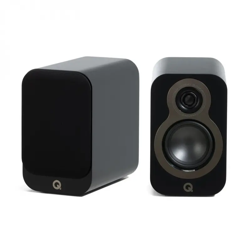 Q Acoustics 3010C Bookshelf Speakers – Satin Black Finish (Pair) 1