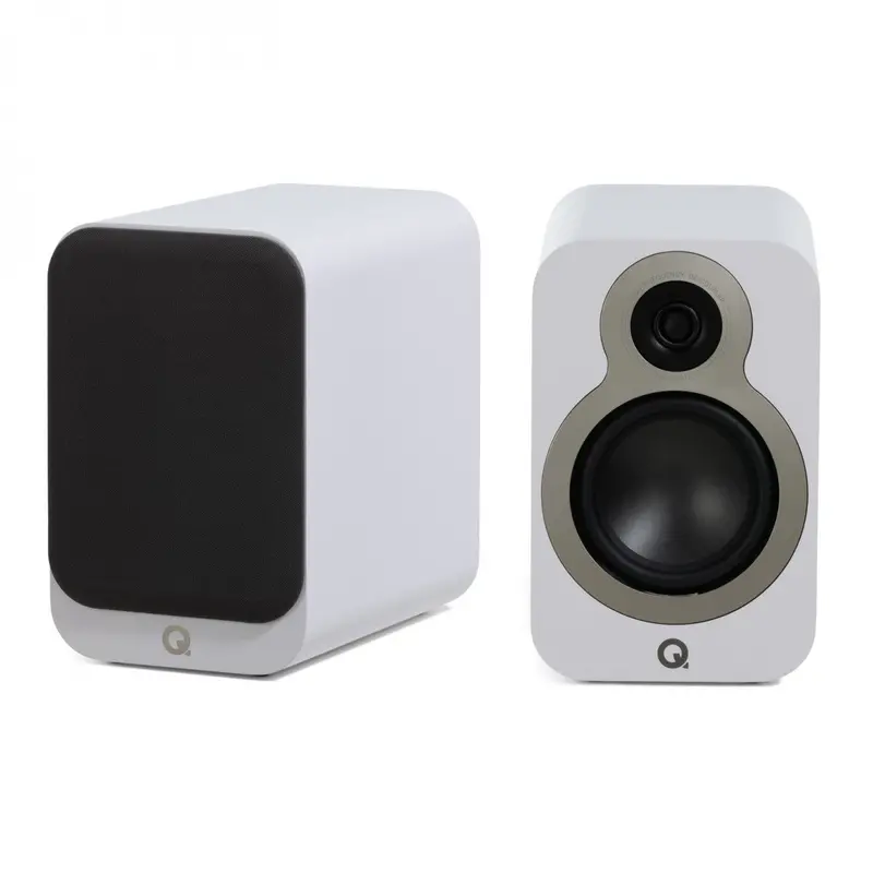 Q Acoustics 3020C Bookshelf Speakers – Satin White Finish (Pair) 1