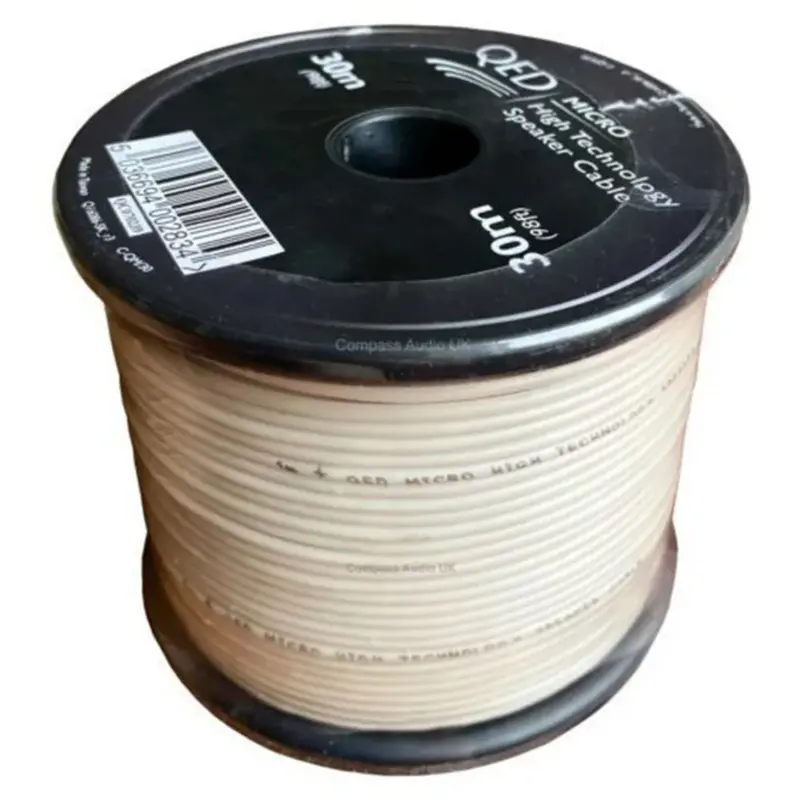 Qed Micro Speaker Cable – 30M Spool (Unbranded, Bare Wire) 1