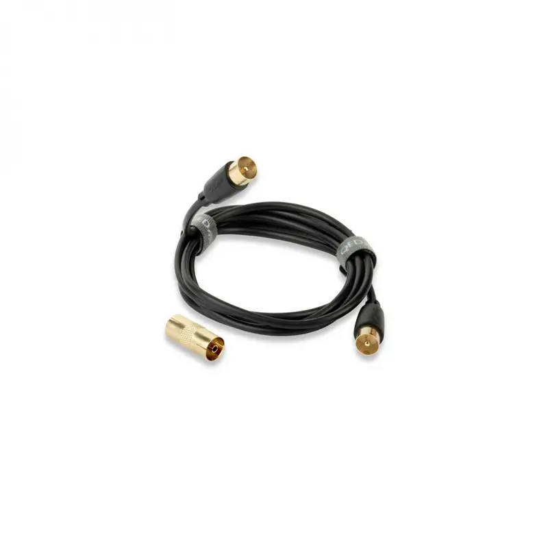 Qed Qe8154 Coaxial Aerial Cable With Integrated F-Adapter – 1.5M 1
