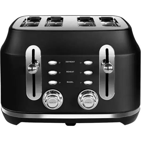 Rangemaster Rmcl4S201Bk 4-Slice Classic Toaster In Matte Black 1