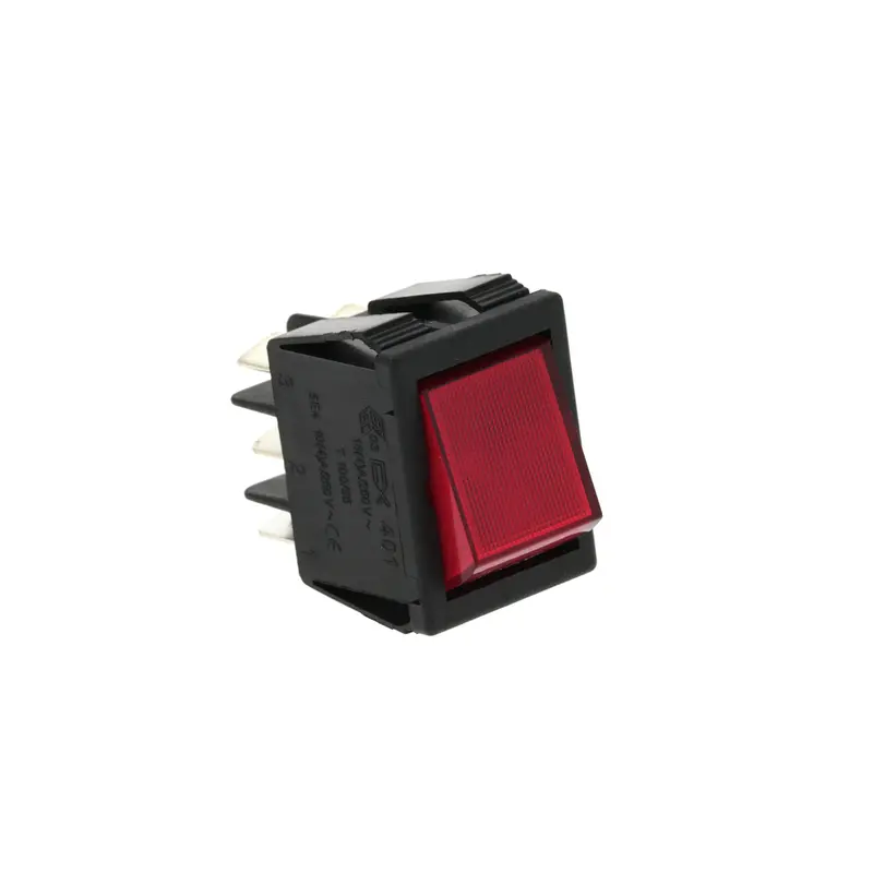 Red Bipolar Toggle Switch – On/Off Momentary Design 1
