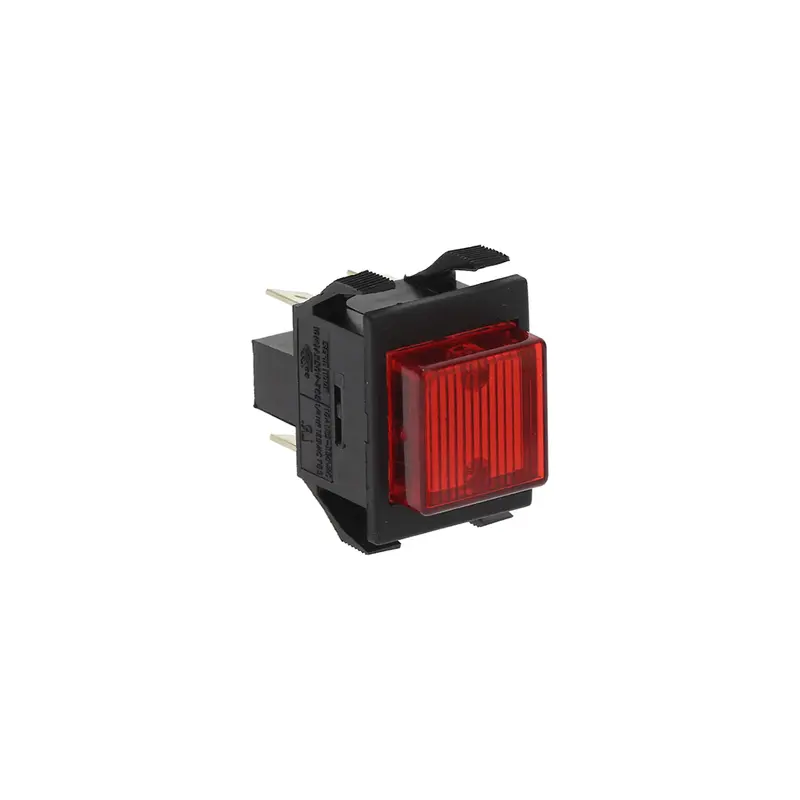 Red Square Bipolar Illuminated Toggle Switch 1