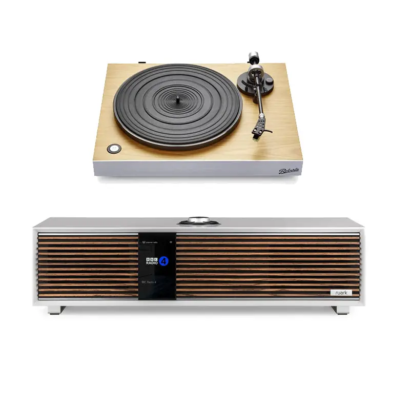 Roberts Stylus Luxe Turntable Paired With Ruark R410 Integrated Music System – Grey Finish 1