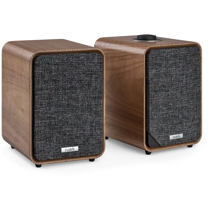 Ruark Mr1 Mk3 Active Bluetooth Speaker Pair – Rich Walnut, Built-In Phono Preamp 1