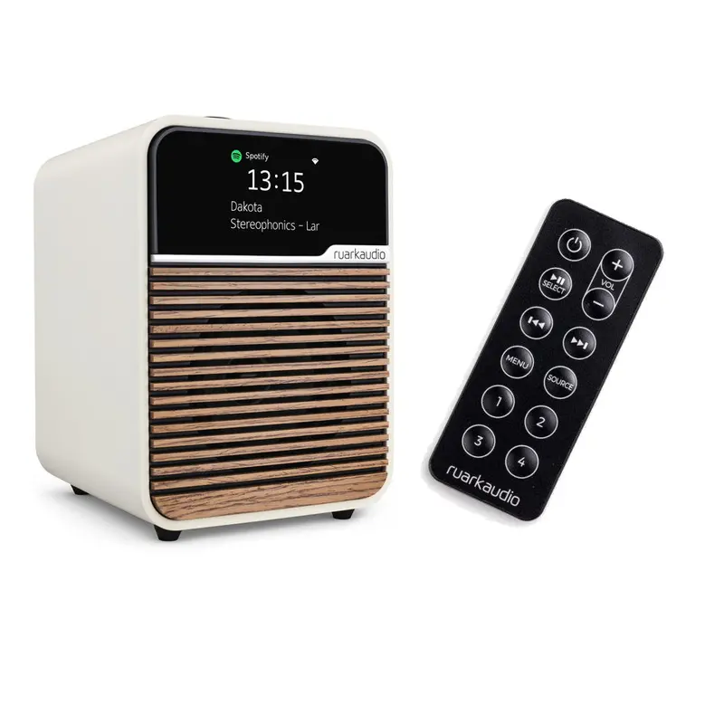 Ruark R1S Smart Dab+ Radio With Wi-Fi, Bluetooth & Remote – Cream Accented Design 1