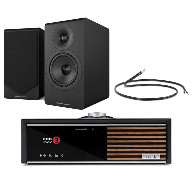 Ruark R610 Music Console Hi-Fi System – Includes Ae300 Mk2 Bookshelf Speakers (Charcoal & Black) 1
