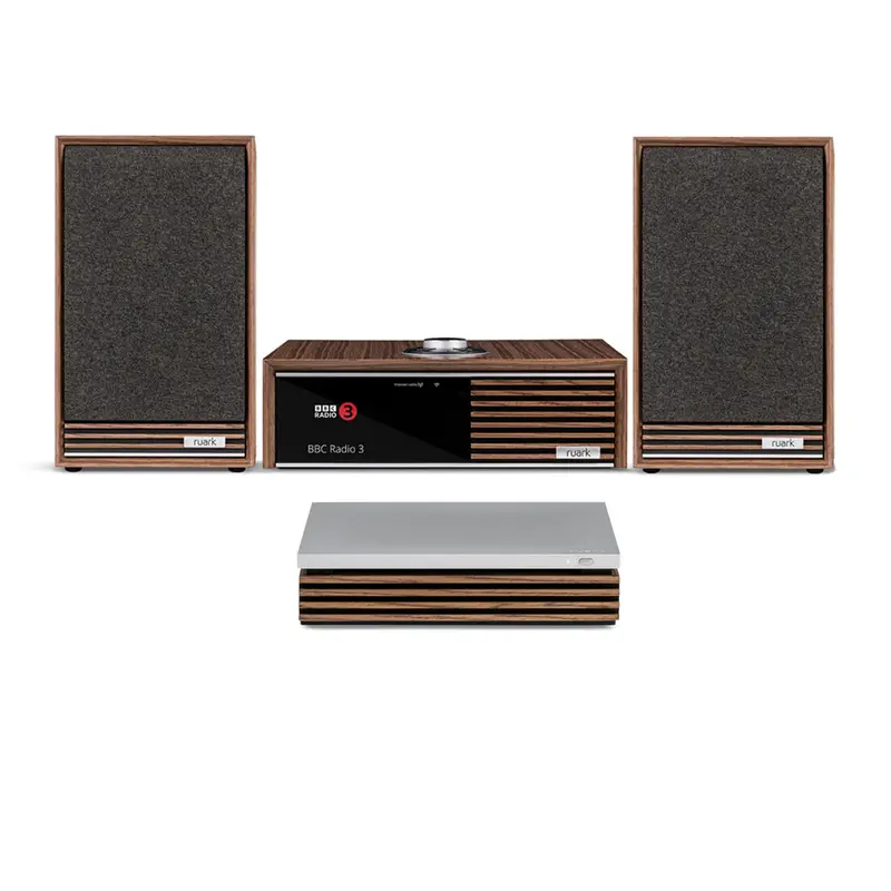 Ruark R610 Music Console With Sabre-R Speakers & R-Cd100 Cd Player – Walnut 1