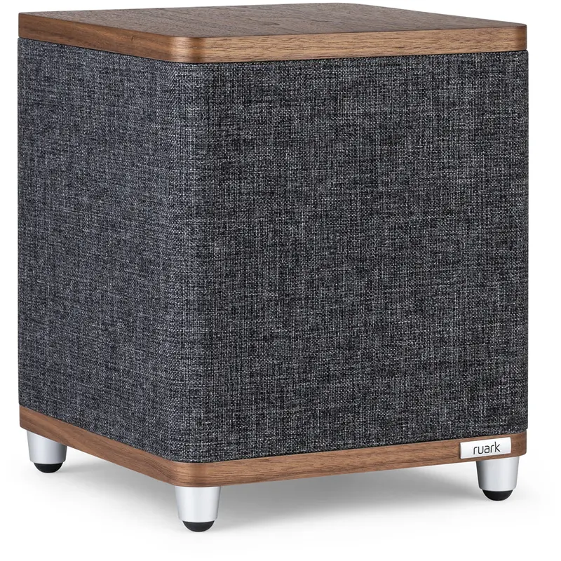 Ruark Rs1 100W Active Subwoofer – Rich Walnut Finish With Slate Grey Grille 1