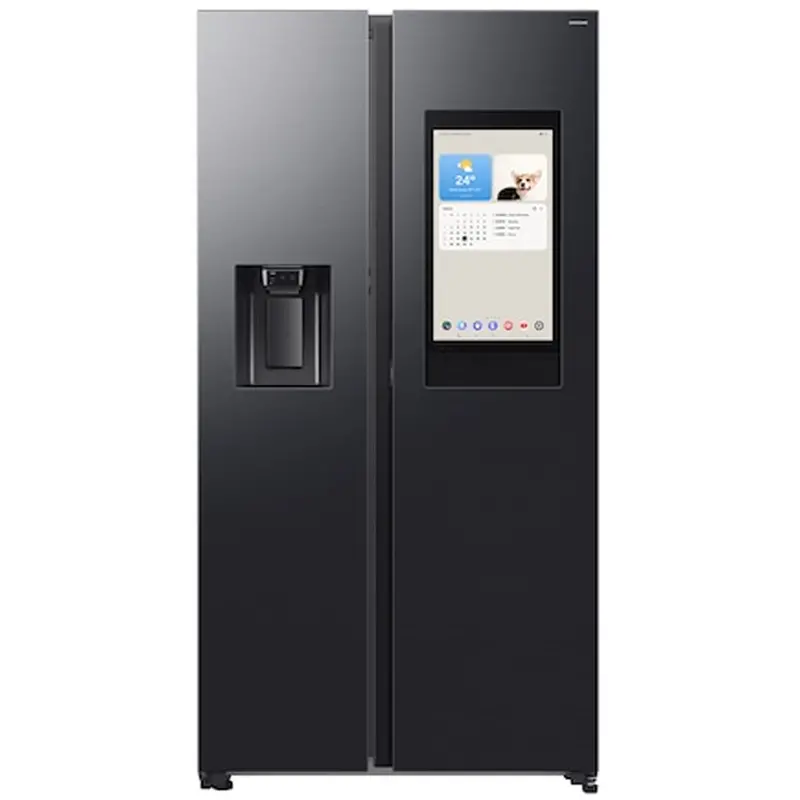 Samsung Bespoke Ai Rs90F66Befeu Plumbed American Fridge Freezer With Family Hub – Glossy Black 1