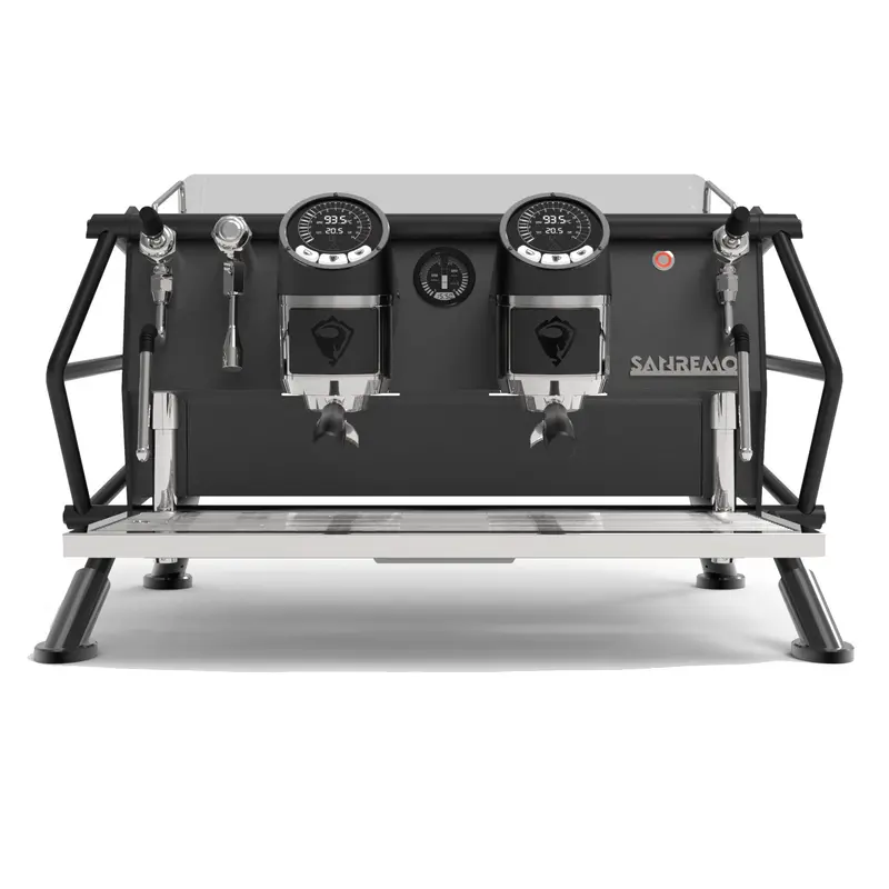 Sanremo Café Racer Naked Dual-Group Espresso Machine – Black Frame & Panels 1