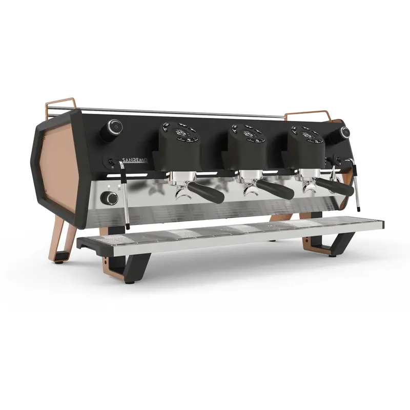 Sanremo D8 Pro Three-Group Volumetric Espresso Machine In Copper Gold Finish 1