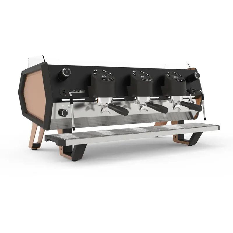 Sanremo D8 Triple-Group Volumetric Espresso Machine With Copper-Gold Accents 1