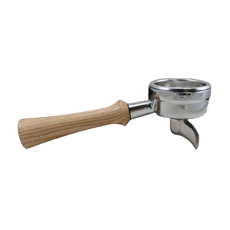 Slayer Single-Spout Portafilter With Light Ash Wood Handle 1