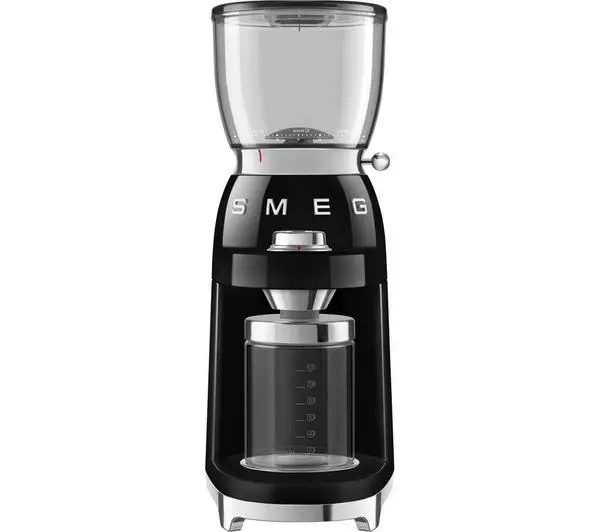 Smeg Cgf01Bluk Black Coffee Grinder – Stylish 1950S-Inspired Grinder 1