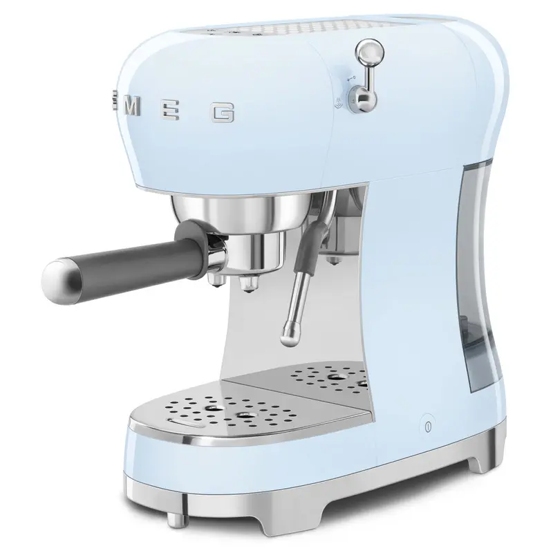Smeg Espresso Machine – 50S Retro Design, Steam Wand, Pastel Blue Ecf02Pbuk 1